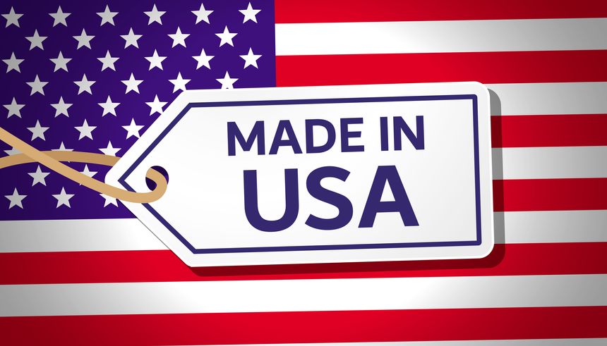MADE IN USA TAG. Vector illustration.