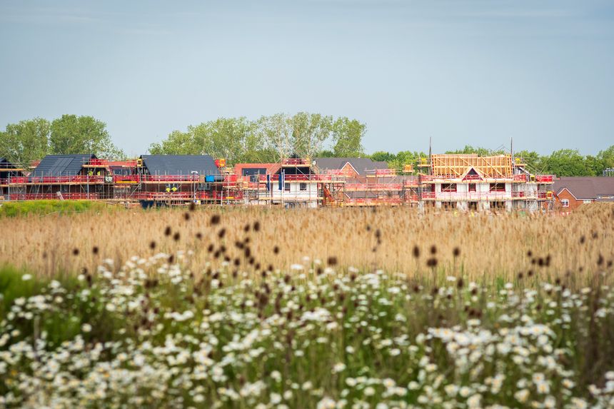 New build house development estate in england uk.