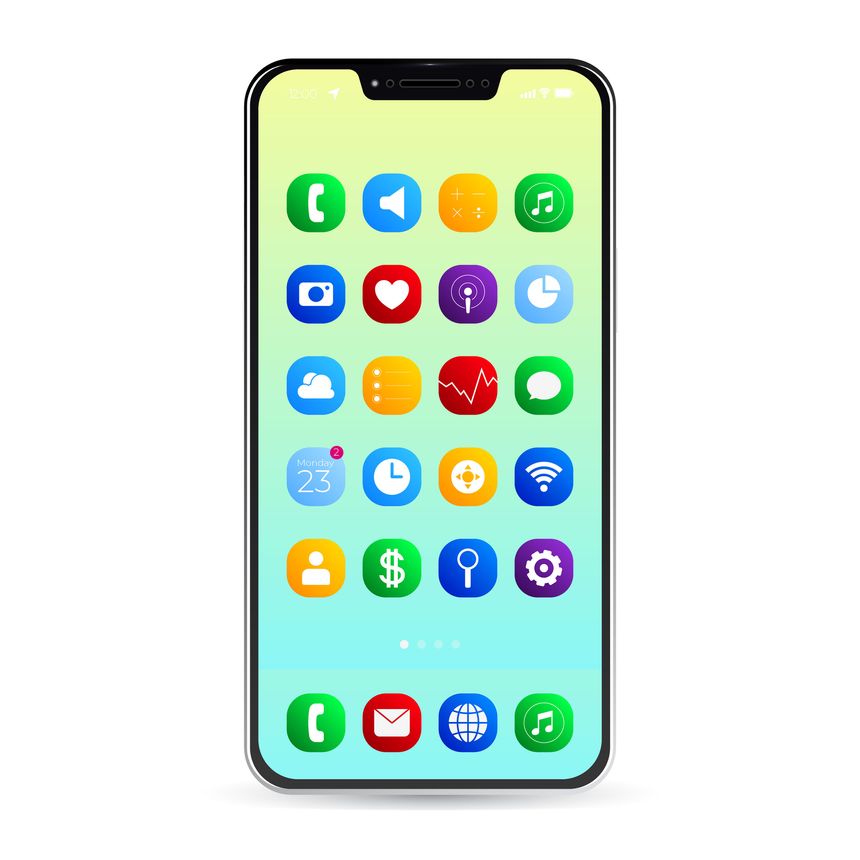 Mobile apps phone user interface