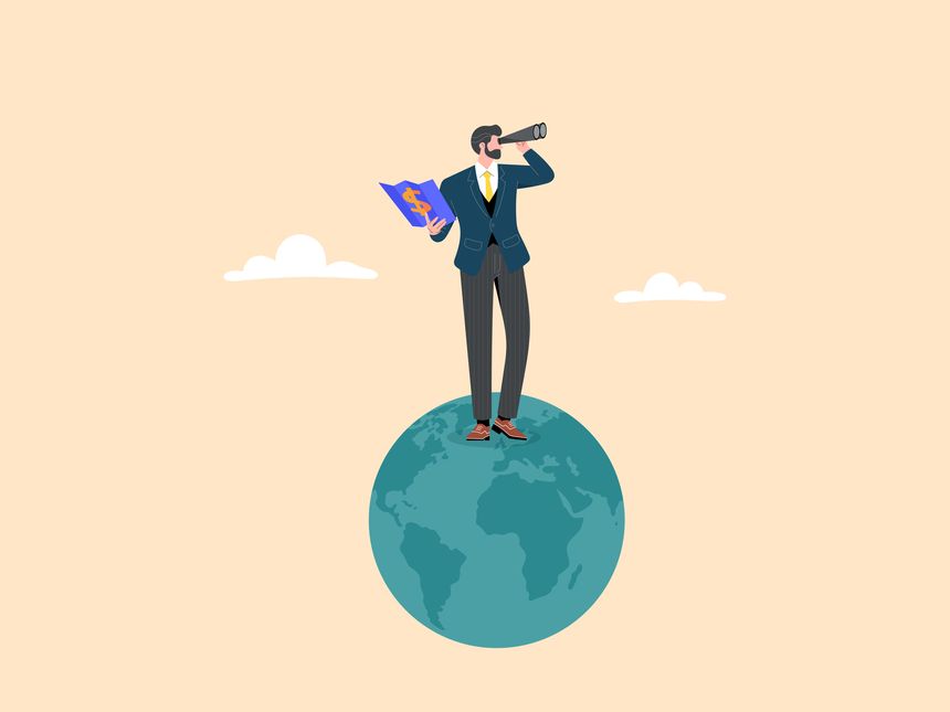 Global business vision or looking for business opportunities