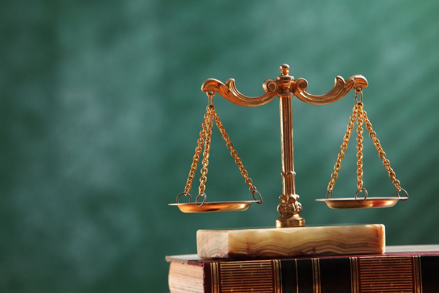 Close-Up Of Scales Of Justice