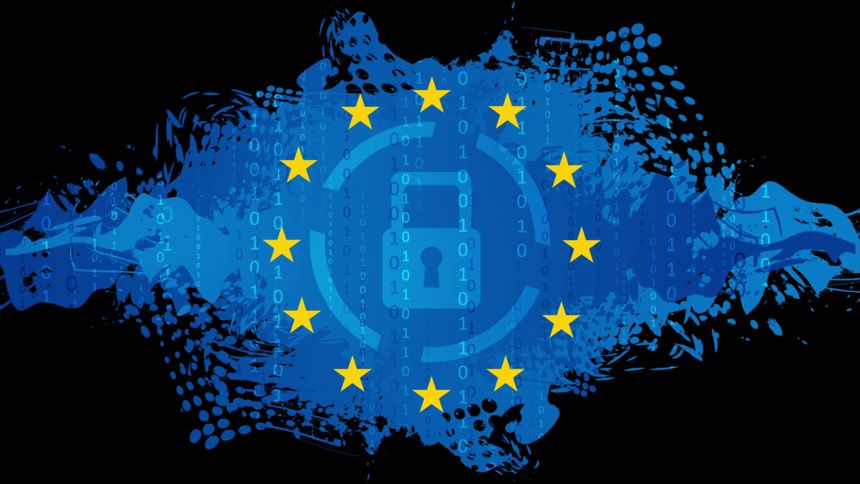 General Data Protection Regulation - GDPR hi-tech background