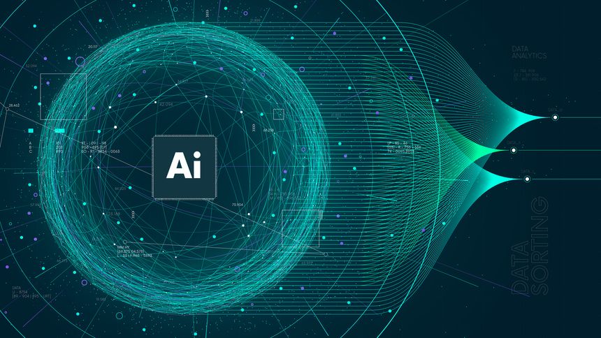 Futuristic technology cluster analysis polygon structure plexus data sorting, sphere consisting of connection networks, neural communication bundle of big data cyber space, AI deep learning machine