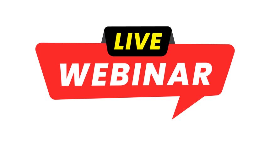 Live Webinar Sign, Icon Symbol, Label, Poster, Banner, Typescript