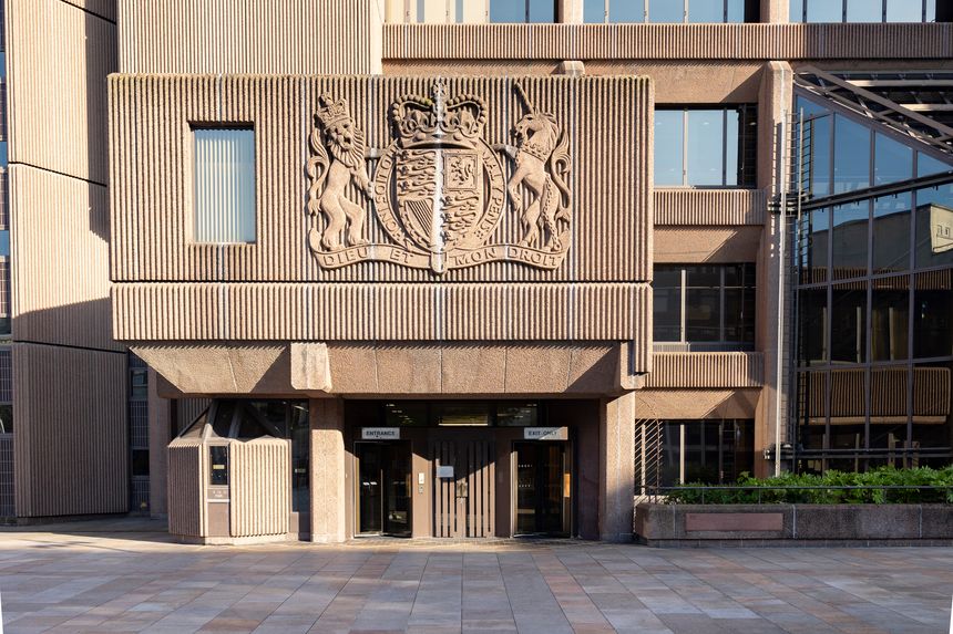 January, 16, 2024 Liverpool, Merseyside, UK Queen Elizabeth II Crown law Courts  at Derby Square in city center of Liverpool