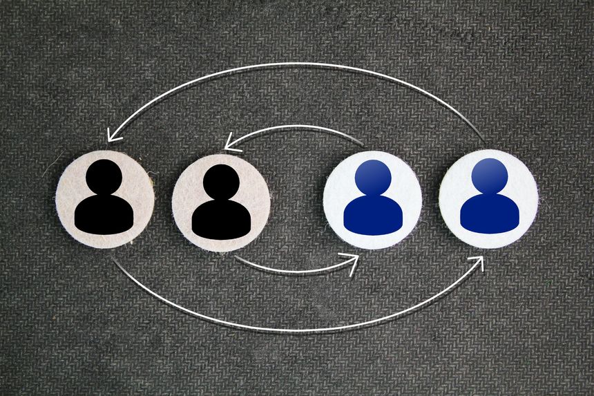 two people exchange two people partnership. two people join together. Business mergers and acquisitions, partnership concept. two people were exchanged. Employee replacement or job swap conceptcommunication, partnership, concept, finance, background, business, people, office, team, work, success, meeting, puzzle, graphic, future, person, corporate, businessman, company, job, trade, connection, career, friendship, conversation, agreement, corporation, partner, conceptual, solution, negotiation, symbol, professional, mergers and acquisitions, acquisitions, agree, colleagues, cooperation, copy space, deal, executive, joint venture, matching, mergers, merging, miniature, takeover, together, trust