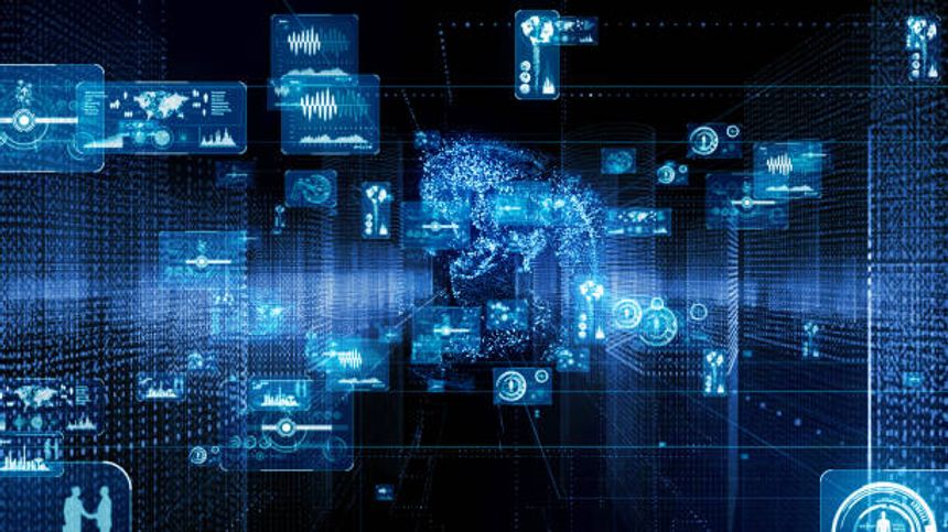 GUI (Graphical User Interface) concept. Cyberspace.