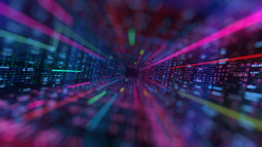 Virtual concept art for topics like communication, technology, business, entertainment, software, internet money, market, profit, business