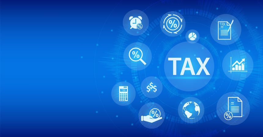 Tax. Tax icon. Data analysis and tax return calculation.  Financial Research Reports, Debt Payments, State Taxes, Online Tax Payments, etc.