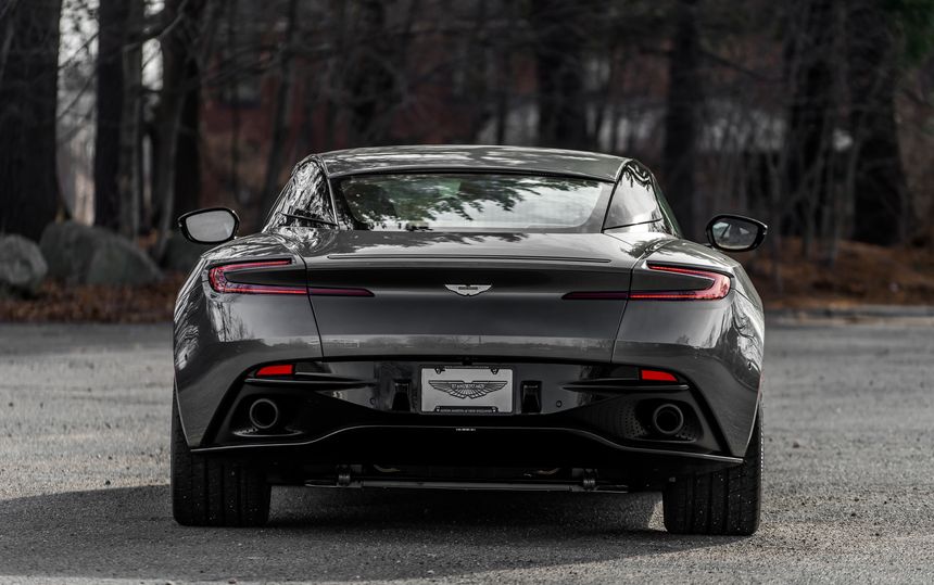 NY, NY, USA
April 15, 2025
Aston Martin DB11 parked showing the rear of the car