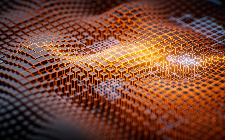 Abstract cube board background, 3d rendering. 3D illustration.