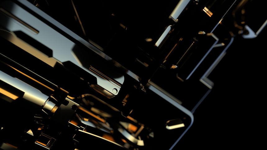 Metal structure illuminated by light. Abstract background wallpaper. Can be used as a texture or background for design projects, scenes, etc.