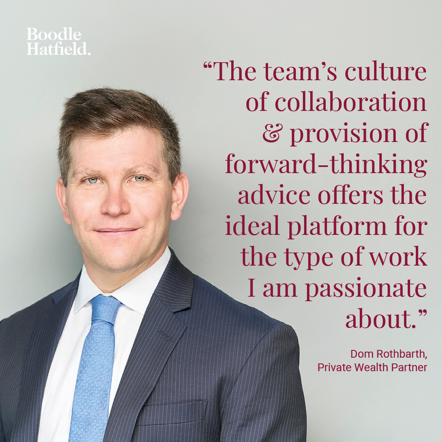 Boodle Hatfield welcomes new Private Client & Tax Partner, Dom Rothbarth