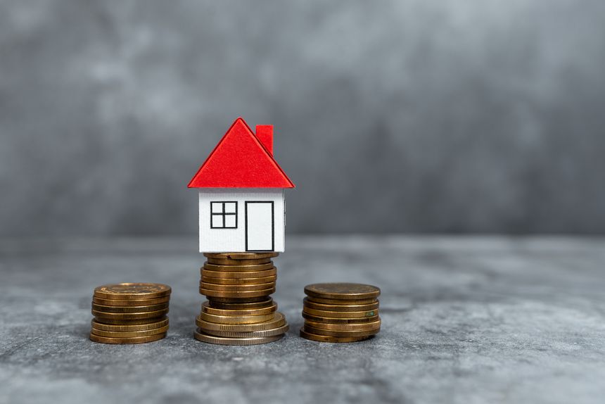 Saving Money For A Brand New House, Abstract Buying And Selling Real Estate