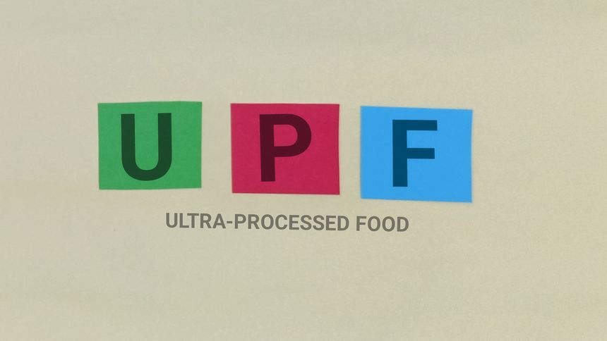 Bright UPF concept highlighting ultra-processed foods. Perfect for health awareness campaigns and nutritional information resources.