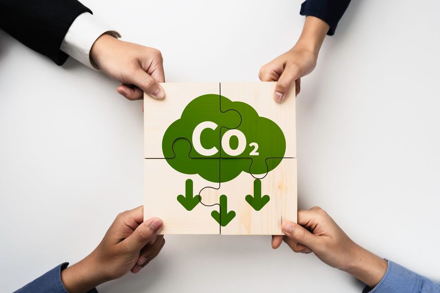 Concept of carbon reduction, and climate responsibility. footprint, clean energy, sustainability, renewable transition, environmental policy, and solve carbon emission problems to net zero goals.