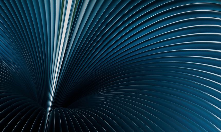 Abstract Architectural Detail: Dark Blue Linear Convergence with Geometric Precision