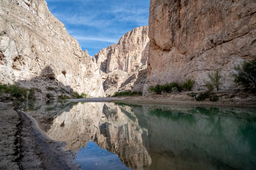 The remote canyon in Big Bend National Park, which marks the border between the US and Mexico