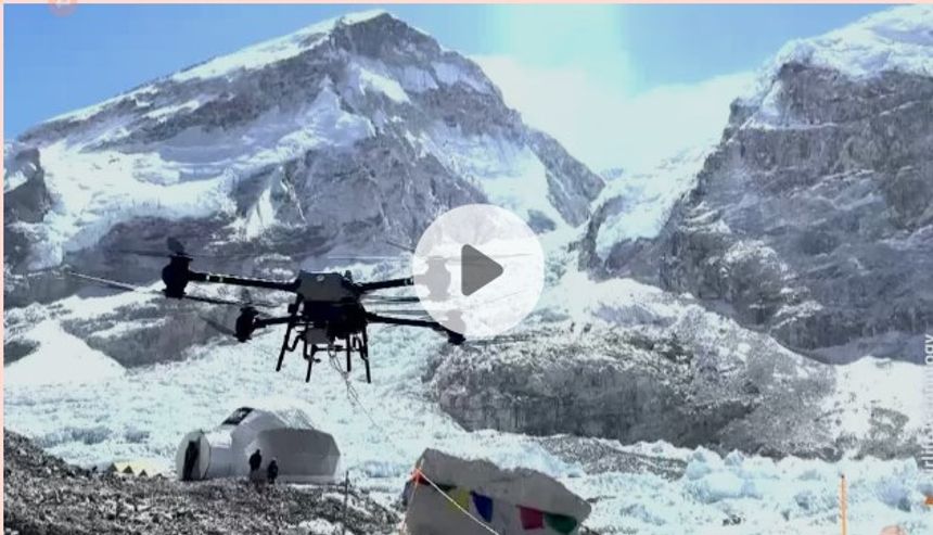 Drones tackle Everest’s trash crisis, hauling gear up and garbage down