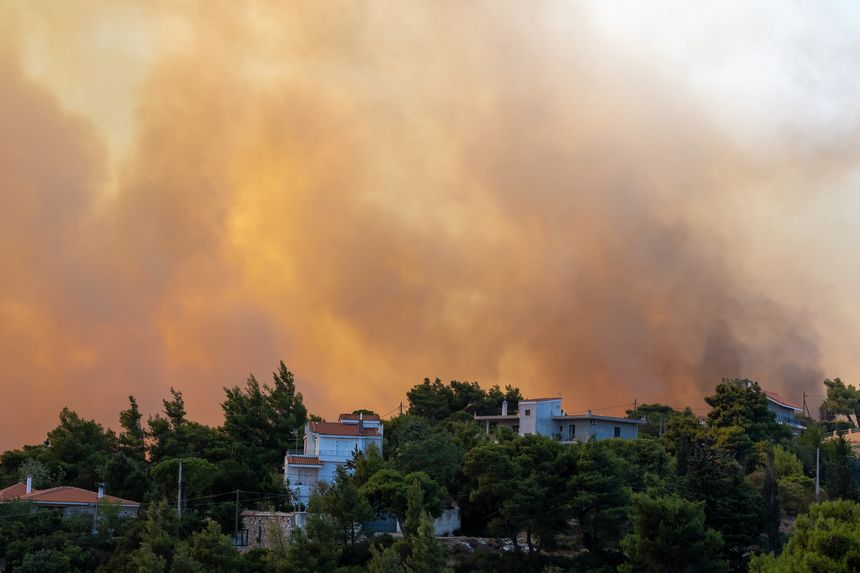 Wildfire of Attica 11-08-2024 started from Varnavas.