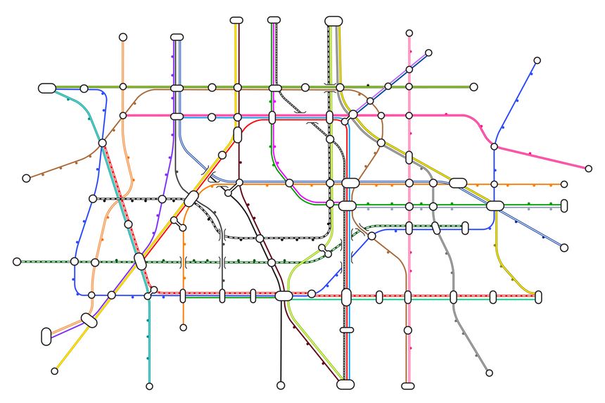 Generic transport network map.