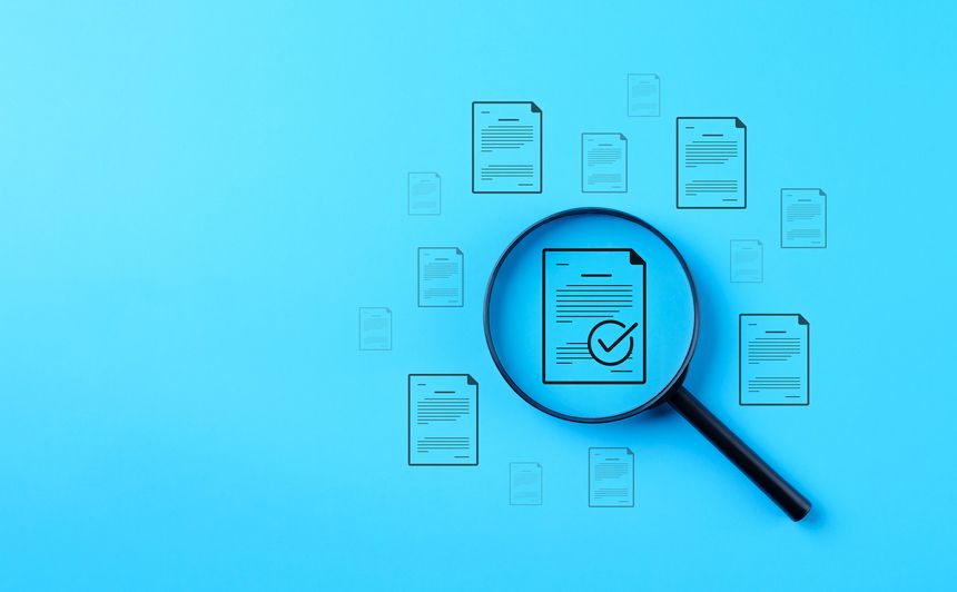 Document Review and Quality Control Concept. Document with a checkmark, quality assurance, and process control. auditing, compliance, verification, data inspection, and business workflow management.