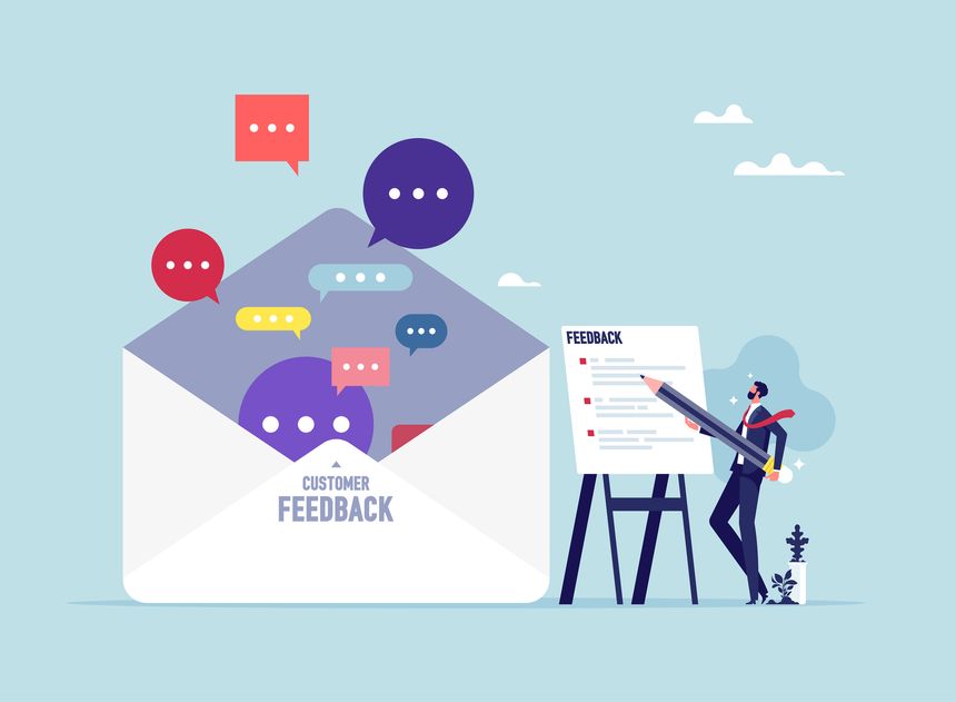 Recommendation or business feedback concept, customer feedback, user experience or client satisfaction, opinion for product and services