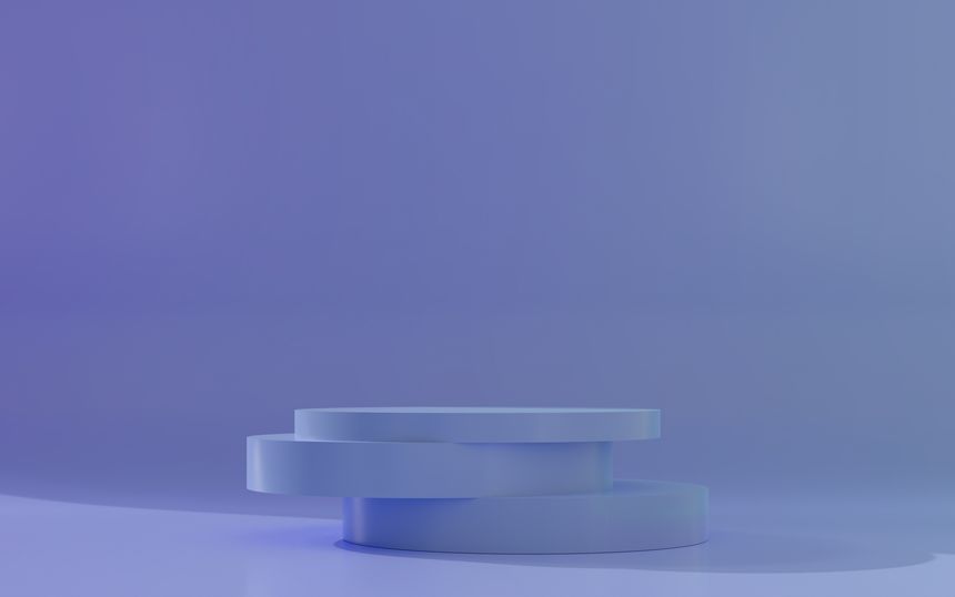 Abstact 3d render podium platform to show product forlove on pink heart background illustration luxury