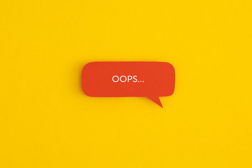 Paper speech bubble with the word 