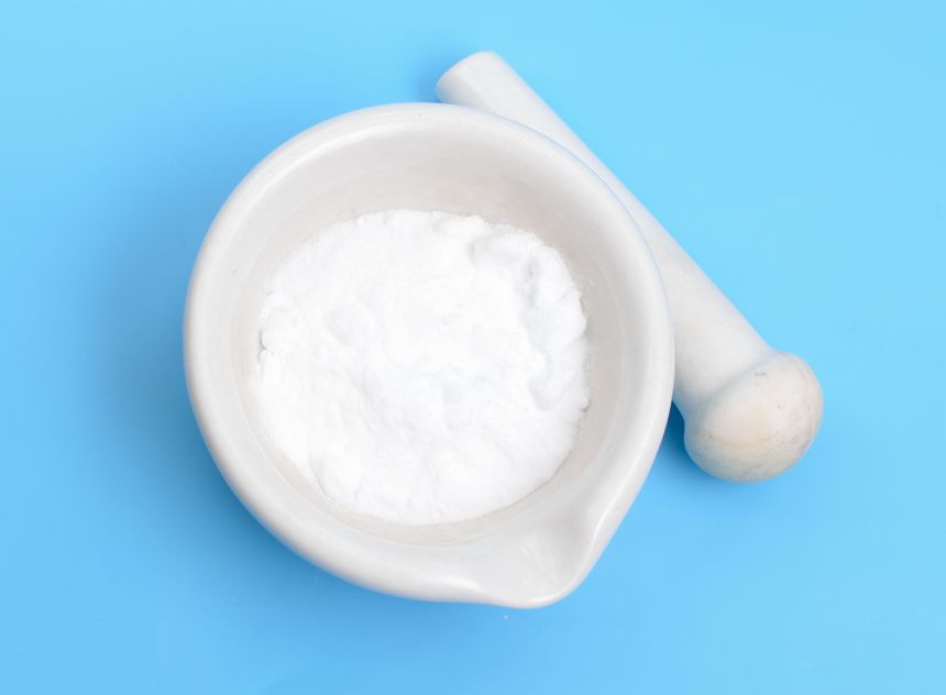 Potassium bitartrate, also known as potassium hydrogen tartrate, with formula KC4H5O6. It is also known as cream of tartar.