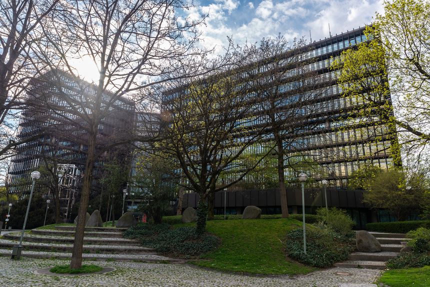 Munich, Germany - April 5, 2025: Headquarters of the Europaisches Patentamt or European Patent Office, EPO, in Munich, Bavaria, Germany
