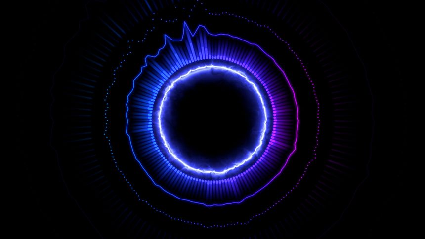 Music equalizer with particle, for music party, 4k illustration