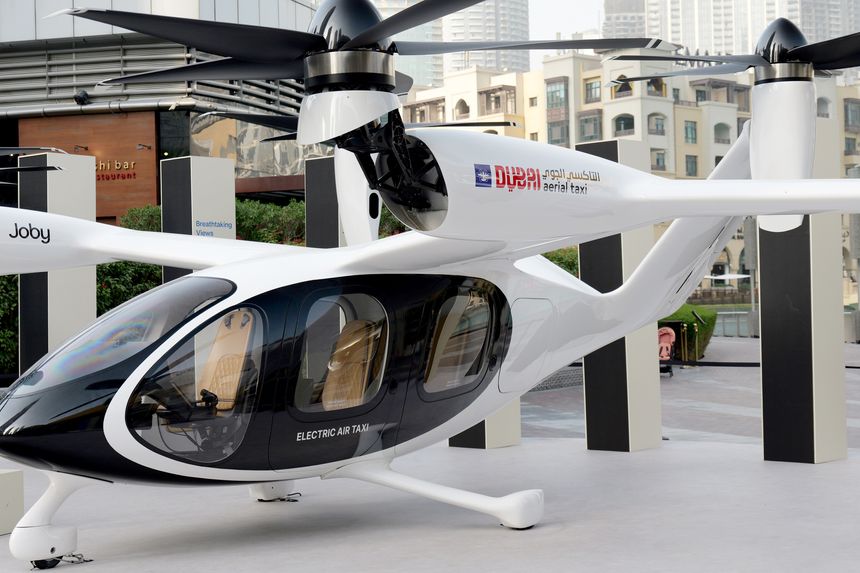 Dubai, UAE - 5 february 2026: Joby Aviation air taxi prototype in Dubai emphasizing commercial urban air mobility and future investment opportunities