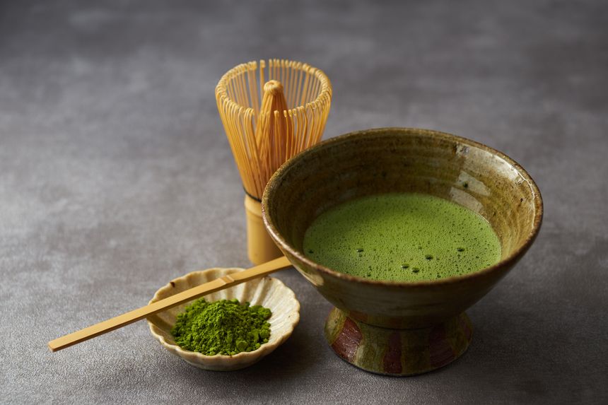 Japanese traditional matcha tea in room