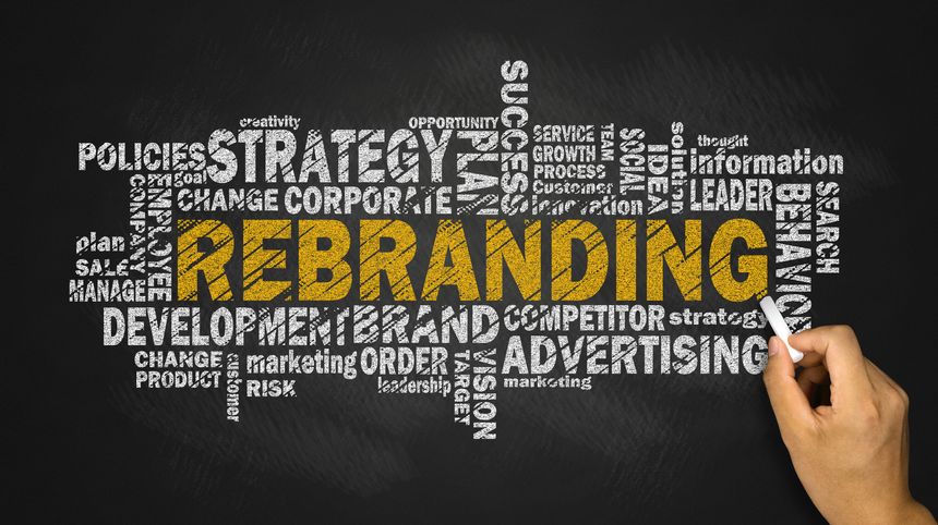rebranding word cloud with related tags
