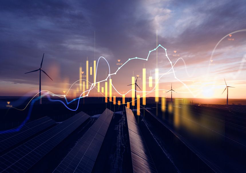 Green energy in full development.Increase in electricity prices on the world market