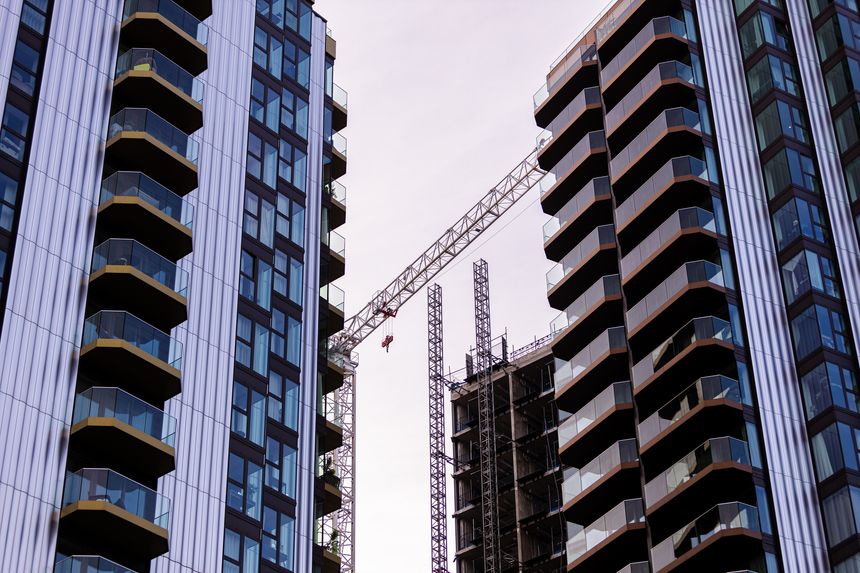 Construction site in London