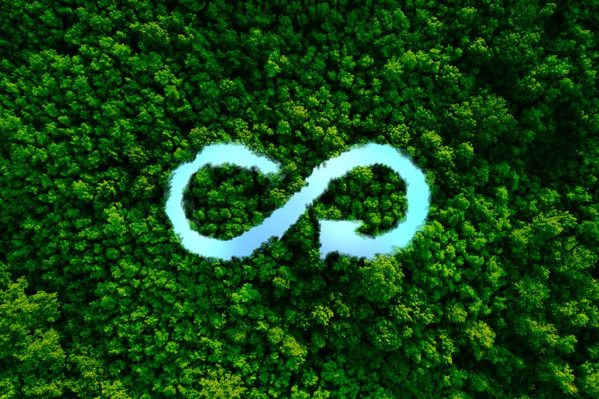 Sharing,reusing,repairing,renovating and recycling existing materials and products as much possible.Circular economy concept. Energy consumption and CO2 emissions are increasing