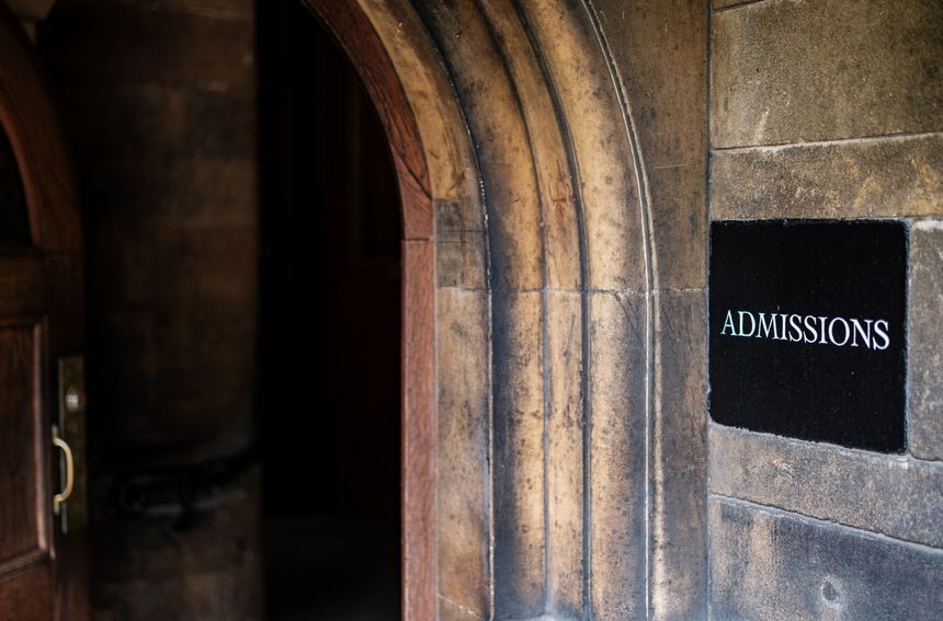The Entrance To The Admissions Department At An Elite University