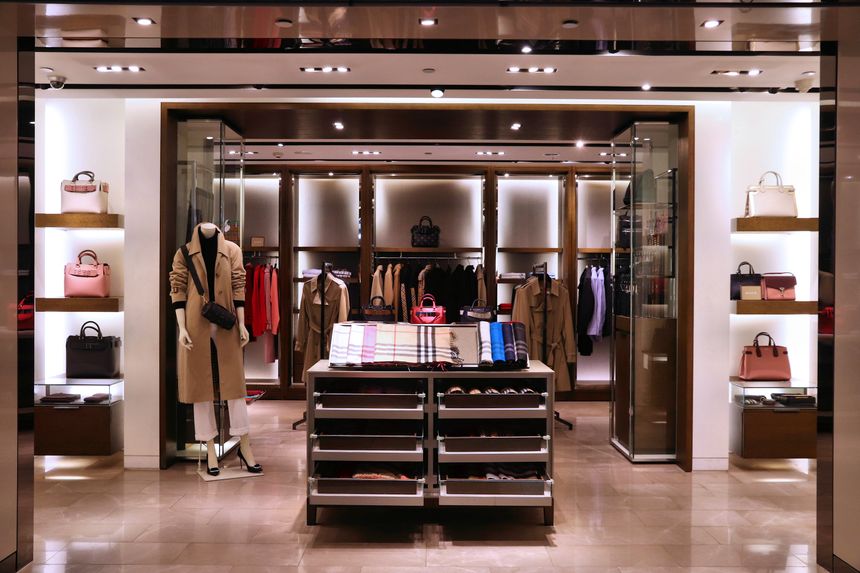 Burberry fashion store at duty free zone at Taoyuan International Airport near Taipei, Taiwan. It is Taiwan's largest and busiest airport.
