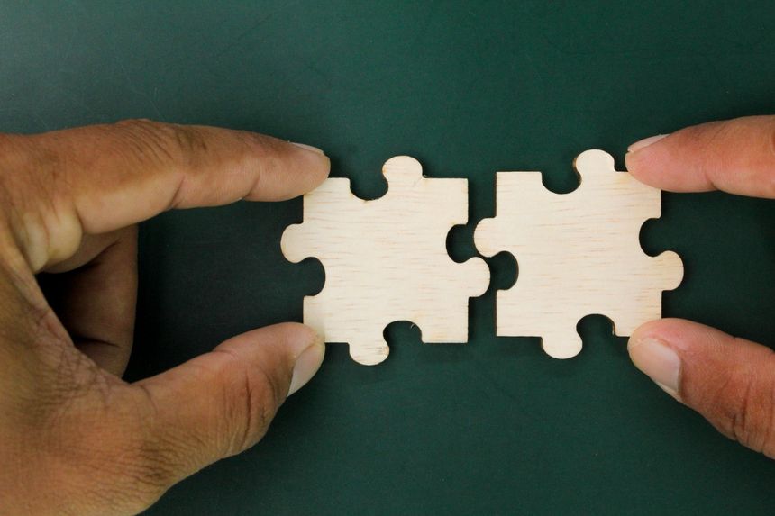two wooden puzzles join together. teamwork concept. connect two puzzle pieces. partnership and integration. problem solving conceptconcept, merger, business, puzzle, abstract, woman, people, office, man, hand, white, couple, idea, person, businessman, bokeh, partnership, relationship, service, friendship, contract, agreement, jigsaw, businesswoman, collaboration, partner, b2b, empty, integration, unit, scene, combination, affinity, btob, combine, compatibility, compatible, congeniality, fit, hold, integrate, male, matching, pair, promise, relation, two, unification, unite, unity