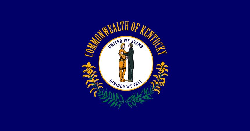 Kentucky state flag. United States of America Vector illustration. Frankfort