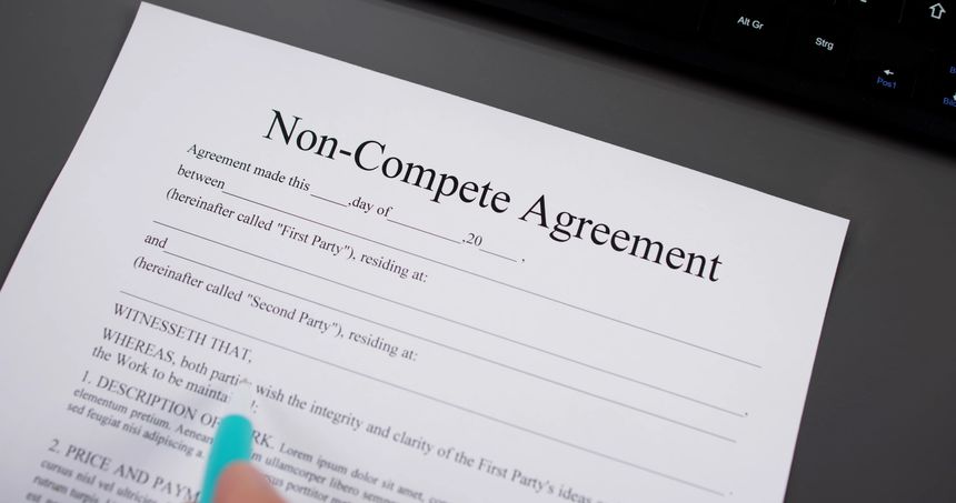 Non Compete Agreement. Business Competition Contract And Law