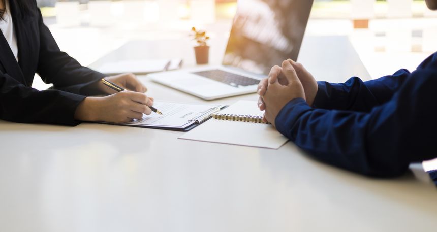 Negotiating business and signing a contract. Lawyer concept and legal advisor.