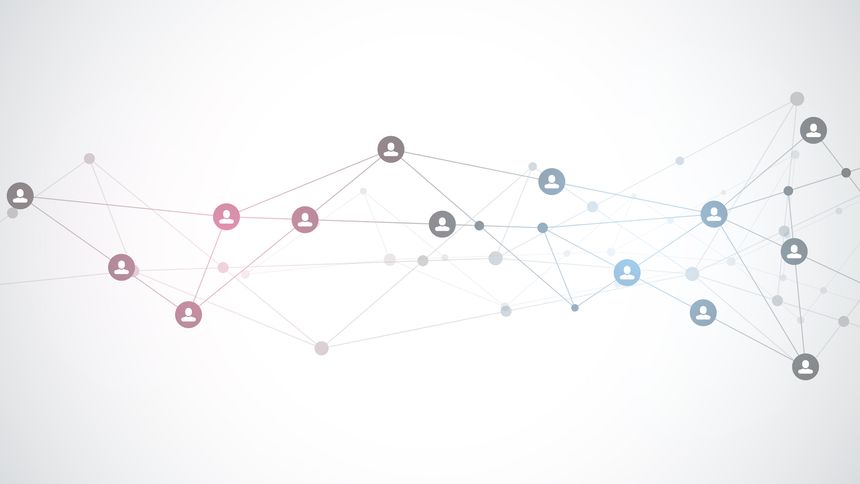 Vector illustration of connecting people and communication concept, social network