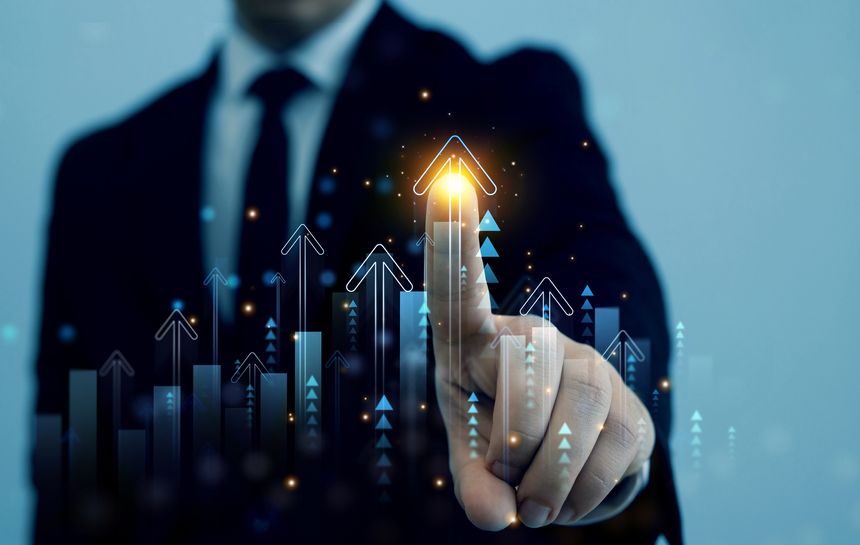 Business development chart and goal strategy. Market analysis and investment financial growth chart. Financial Business Plan, Earnings, Sales and Strategy