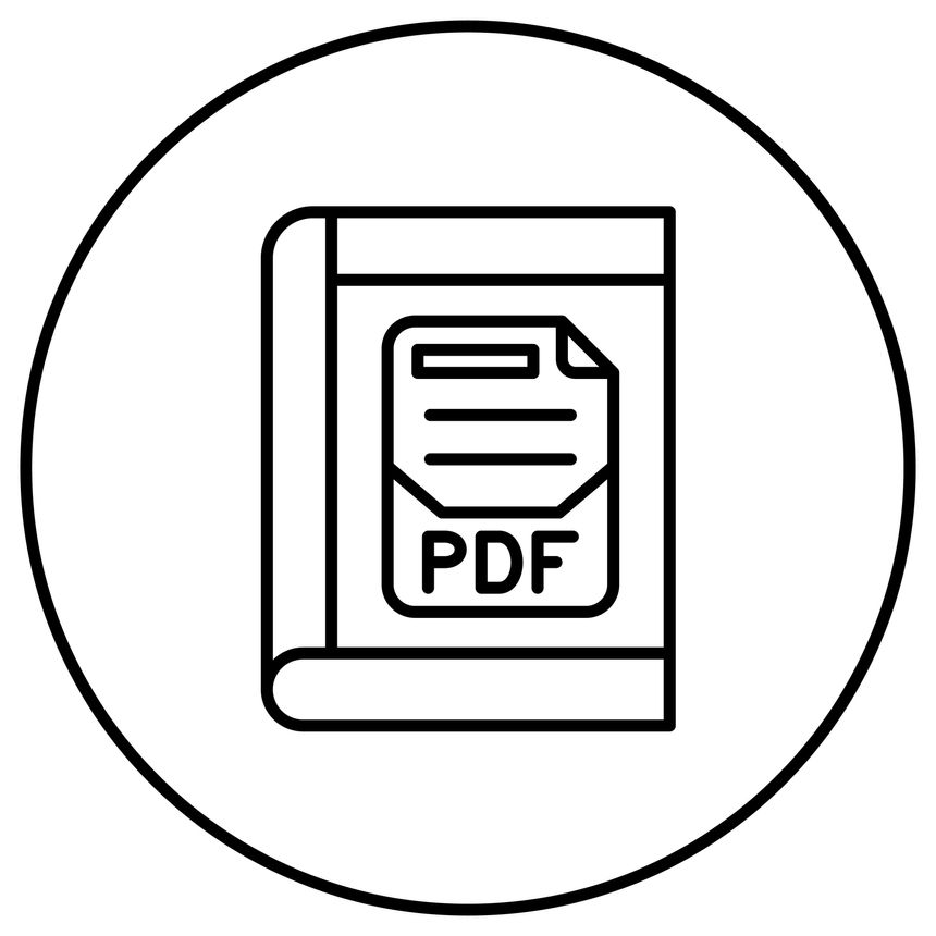 PDF icon vector image. Can be used for Online Education.