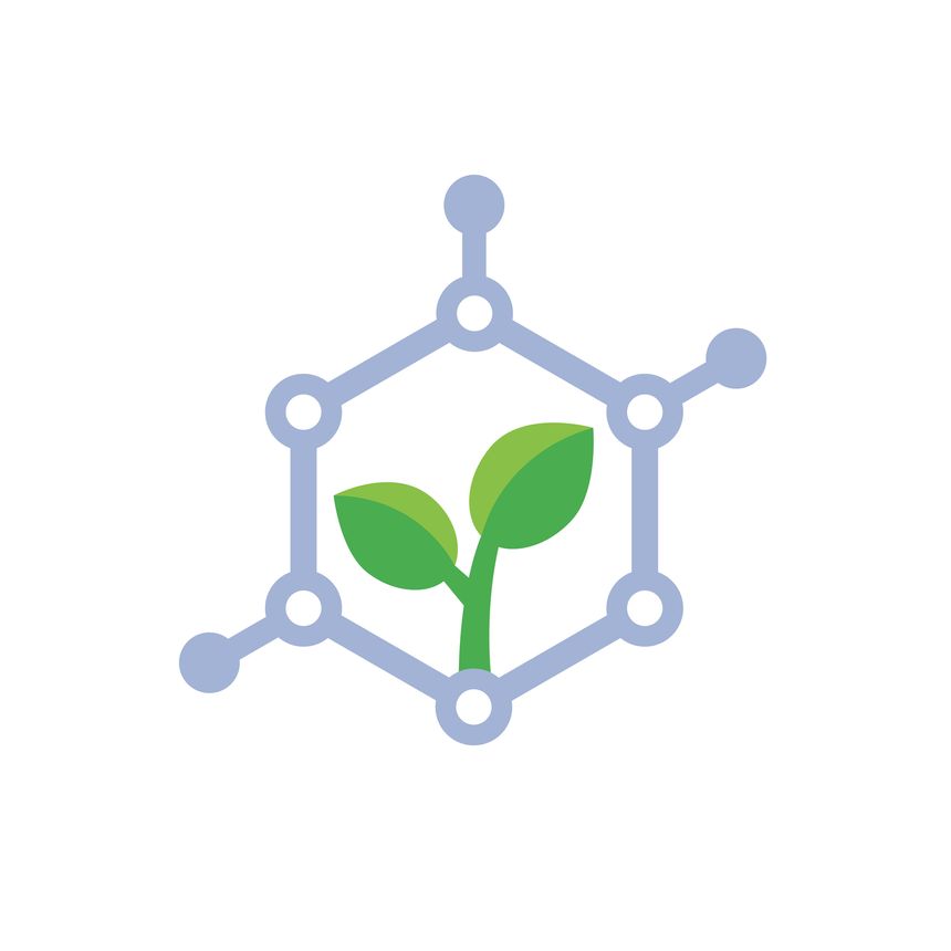 Biodegradable polymer or plastic vector icon