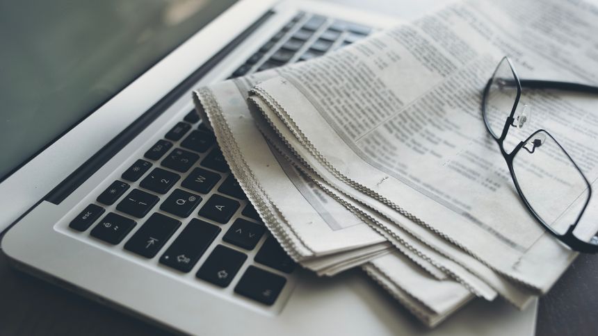 Newspaper concept on the desk