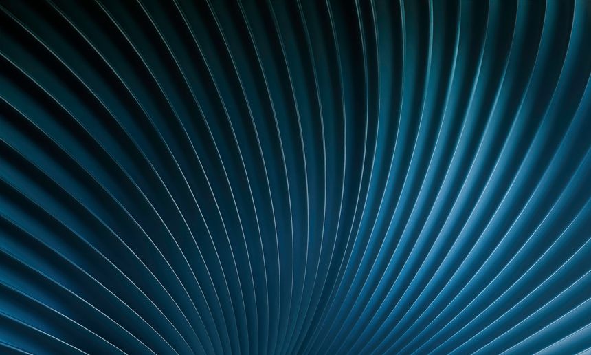 Radial Pattern of Navy Blue Metallic Lines with Subtle Light Reflection